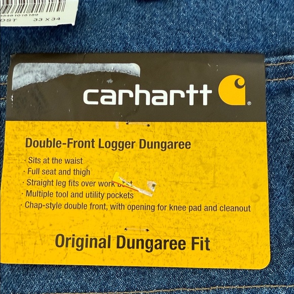 Carhartt Men's Relaxed Fit Blue Jeans double front heavyweight denim - Picture 7 of 11